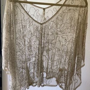 Willow and Clay Sheer Sequin top